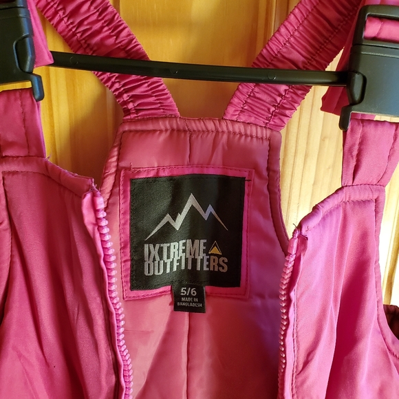 NWT iXtreme Snow Bib Pants Pink Kids 5/6 - Picture 7 of 7